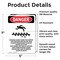 Signmission Portrait Rotating Auger Inside This Danger Sign, Vinyl Decal, 5in W x 7in L, 2PK OS-2PACK-DS-D-57-V-2437 - alternate 2
